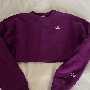 cropped champion crewneck